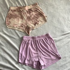 2 pajama shorts